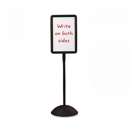WriteWay Two-Sided Dry Erase Standing Message Sign, White 14.25