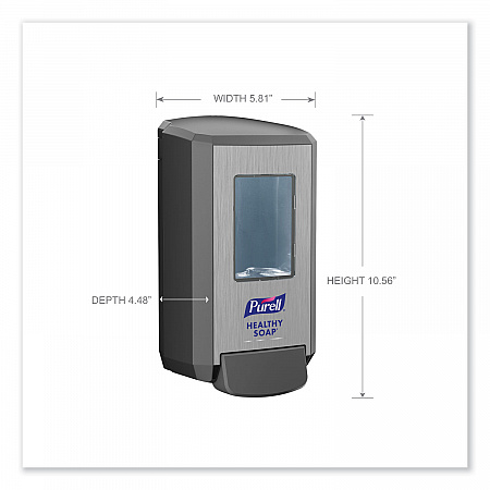 CS4 Soap Push-Style Dispenser, 1,250 mL, 4.88 x 8.8 x 11.38, Graphite (513401)