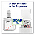 ES4 Soap Push-Style Dispenser, 1,200 mL, 4.88 x 8.8 x 11.38, White (503001)