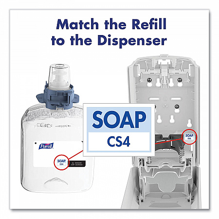 CS4 Soap Push-Style Dispenser, 1,250 mL, 4.88 x 8.8 x 11.38, Graphite (513401)