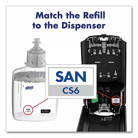CS6 Hand Sanitizer Dispenser, 1,200 mL, 5.79 x 3.93 x 15.64, Graphite (652401)