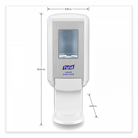 CS4 Hand Sanitizer Dispenser, 1,200 mL, 6.12 x 4.48 x 10.81, White (512101)