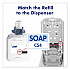 CS4 Soap Push-Style Dispenser, 1,250 mL, 4.88 x 8.8 x 11.38, White (513001)