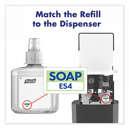 ES4 Soap Push-Style Dispenser, 1,200 mL, 4.88 x 8.8 x 11.38, Graphite (503401)
