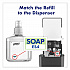 ES4 Soap Push-Style Dispenser, 1,200 mL, 4.88 x 8.8 x 11.38, Graphite (503401)