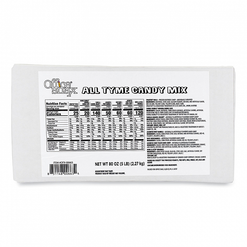 Candy Assortments, All Tyme Candy Mix, 5 lb Carton (00663)