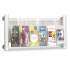 Safco Luxe Magazine Rack, 3 Compartments, 31.75w x 5d x 15.25h, Clear/Silver (4133SL)
