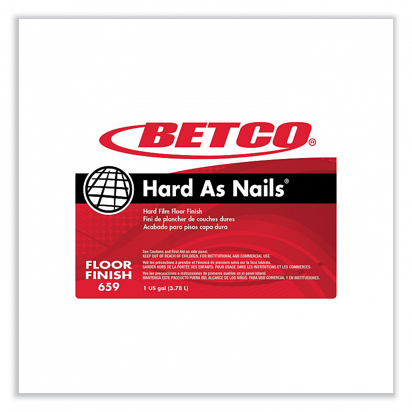 Hard As Nails Floor Finish, 1 gal Bottle, 4/Carton (6590400)