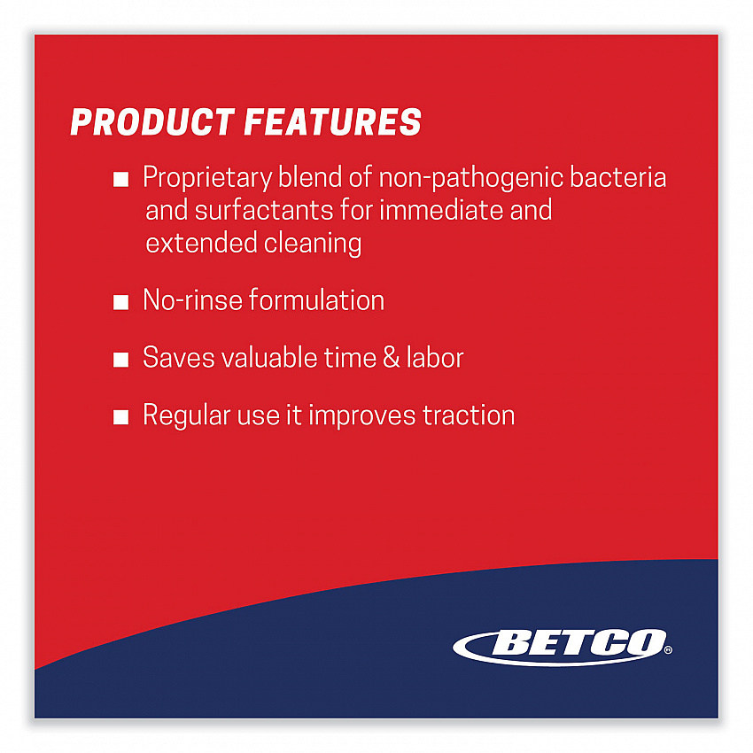 BioActive Solutions No-Rinse Floor Cleaner, Rain Fresh Scent, 1 gal Bottle, 4/Carton (2580400)