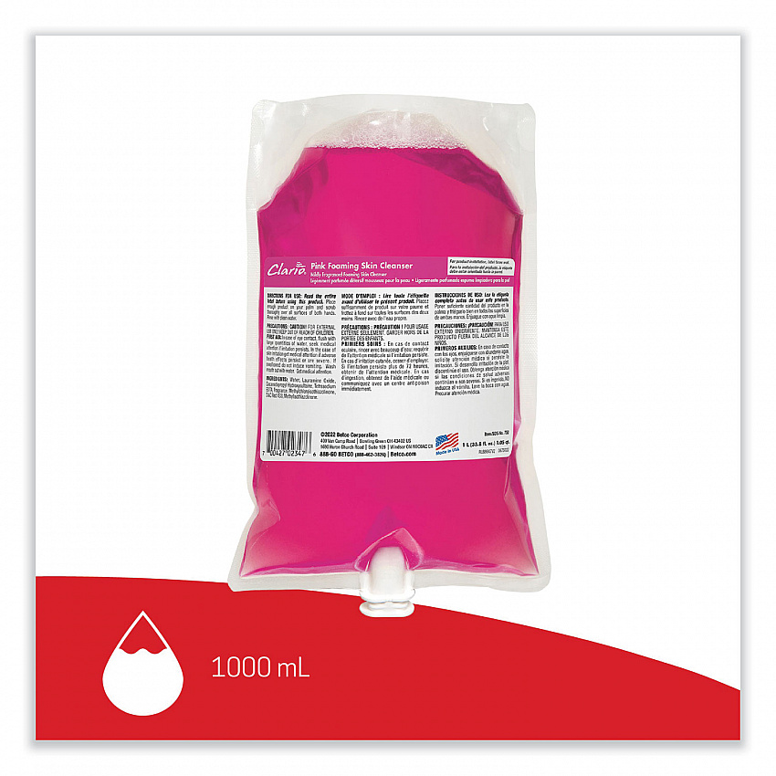 Pink Foaming Skin Cleanser Refill, Fresh Scent, 1,000 mL, 6/Carton (7502900)