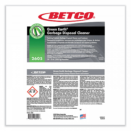 Green Earth Garbage Disposal Cleaner, 2 oz Packet, 30/Carton (2605P5700)
