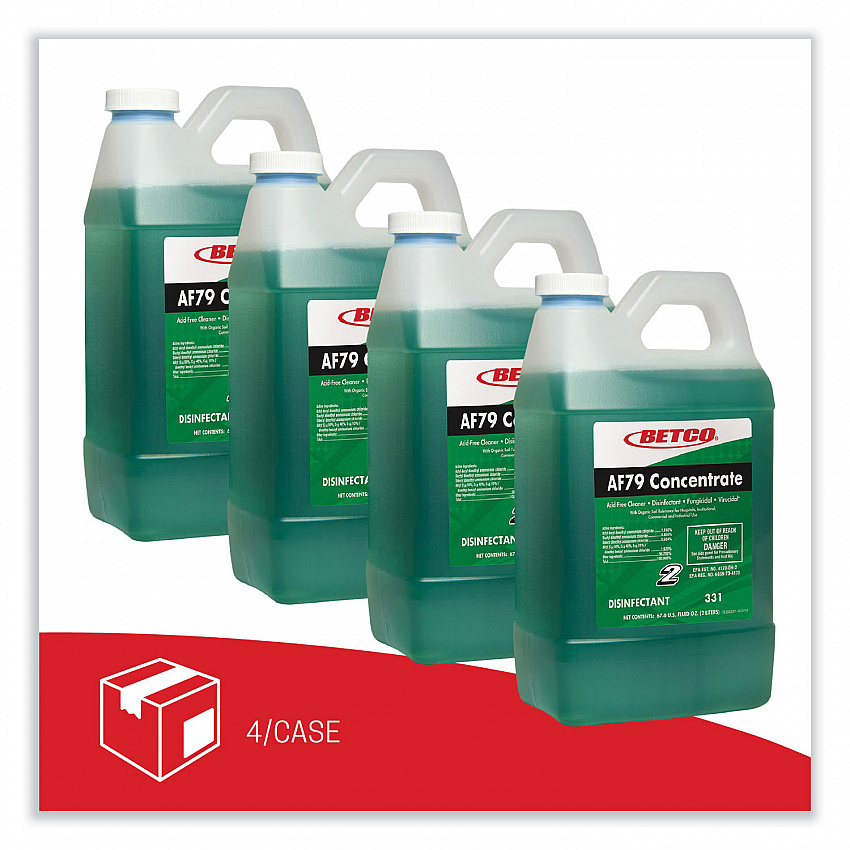 AF79 Acid-Free FastDraw Bathroom Cleaner Concentrate, Ocean Breeze Scent, 2 L Bottle, 4/Carton (3314700)