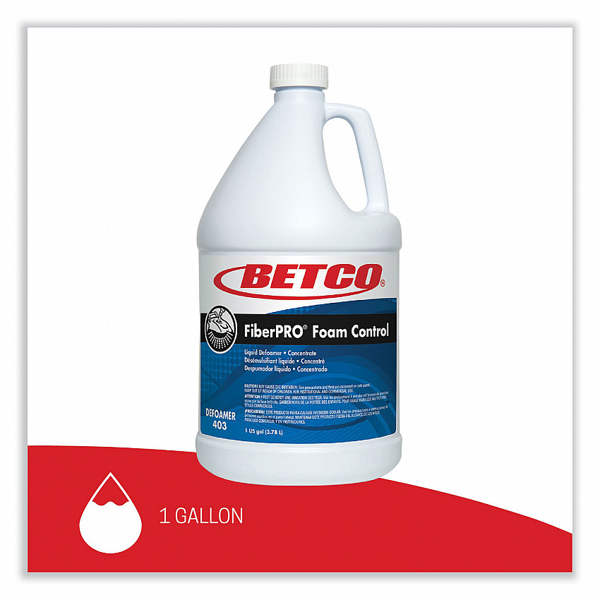 FiberPro Foam Control Liquid Defoamer, 1 gal Bottle, 4/Carton (4030400)
