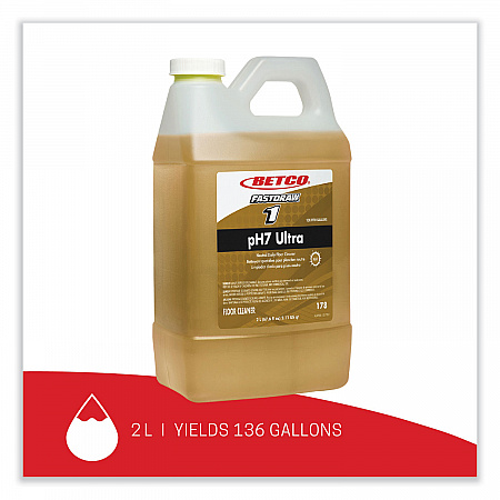 pH7 Ultra Neutral FastDraw Cleaner, Lemon Scent, 2 L Bottle, 4/Carton (1784700)