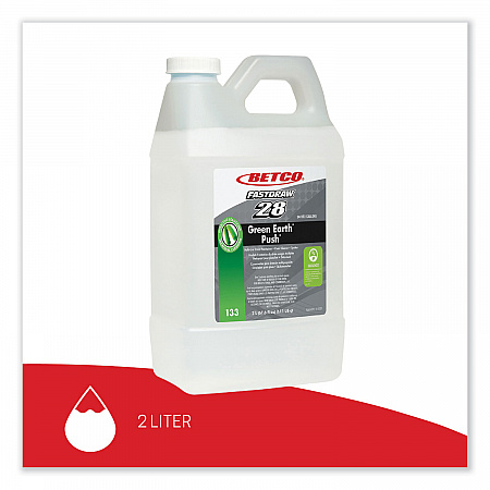 PUSH FastDraw All Purpose Cleaner and Odor Eliminator, New Green Scent, 2 L Bottle, 4/Carton (1334700)