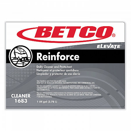 Reinforce Floor Cleaner and Protectant, Lemon Scent, 1 gal Bottle, 4/Carton (16830400)