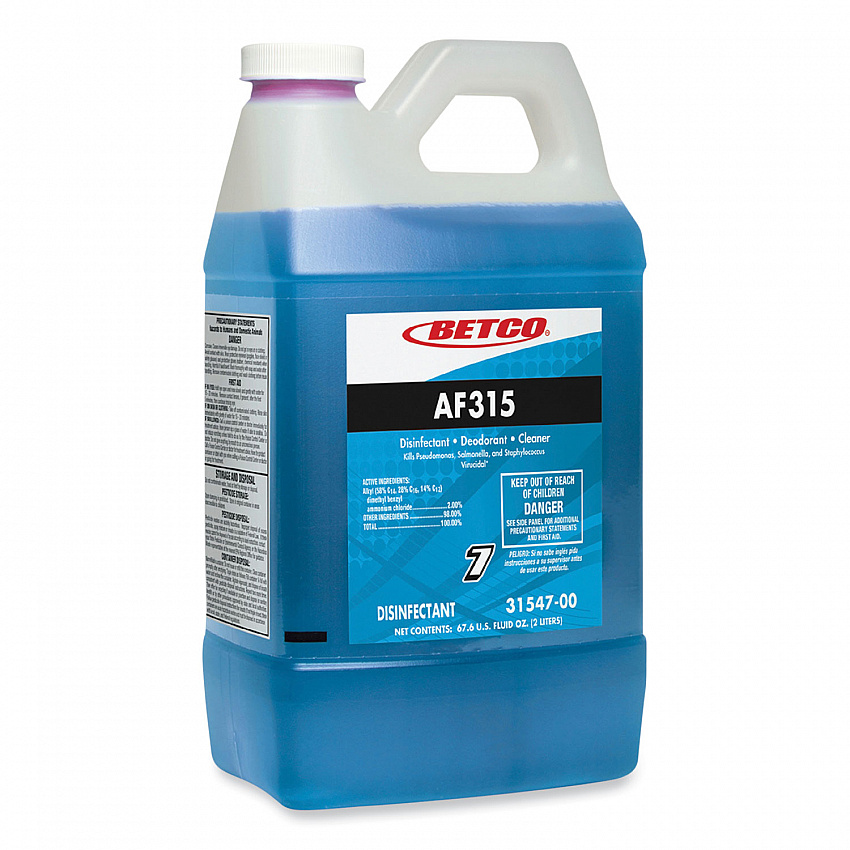 AF315 FastDraw Disinfectant Cleaner, Citrus Floral Scent, 2 L Bottle, 4/Carton (3154700)