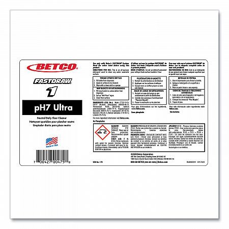 pH7 Ultra Neutral FastDraw Cleaner, Lemon Scent, 2 L Bottle, 4/Carton (1784700)