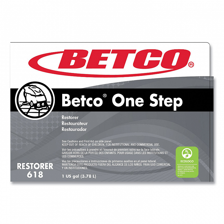 One Step Floor Restorer, 1 gal Bottle, 4/Carton (6180400)