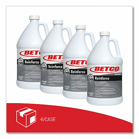 Reinforce Floor Cleaner and Protectant, Lemon Scent, 1 gal Bottle, 4/Carton (16830400)