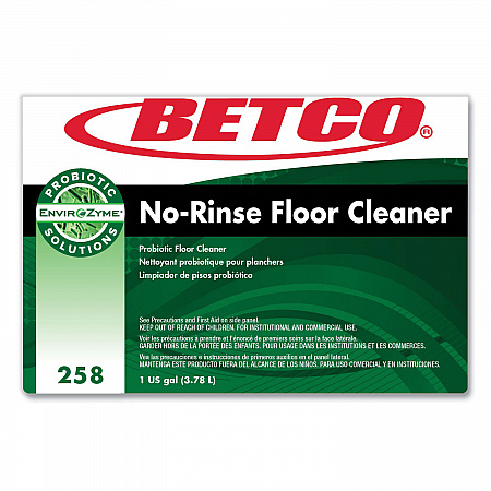 BioActive Solutions No-Rinse Floor Cleaner, Rain Fresh Scent, 1 gal Bottle, 4/Carton (2580400)