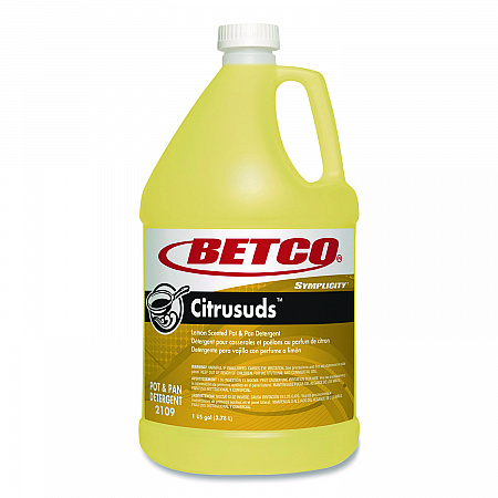 Symplicty Citrusuds Manual Dishwashing Detergent, Lemon Scent, 1 gal Bottle, 4/Carton (21090400)