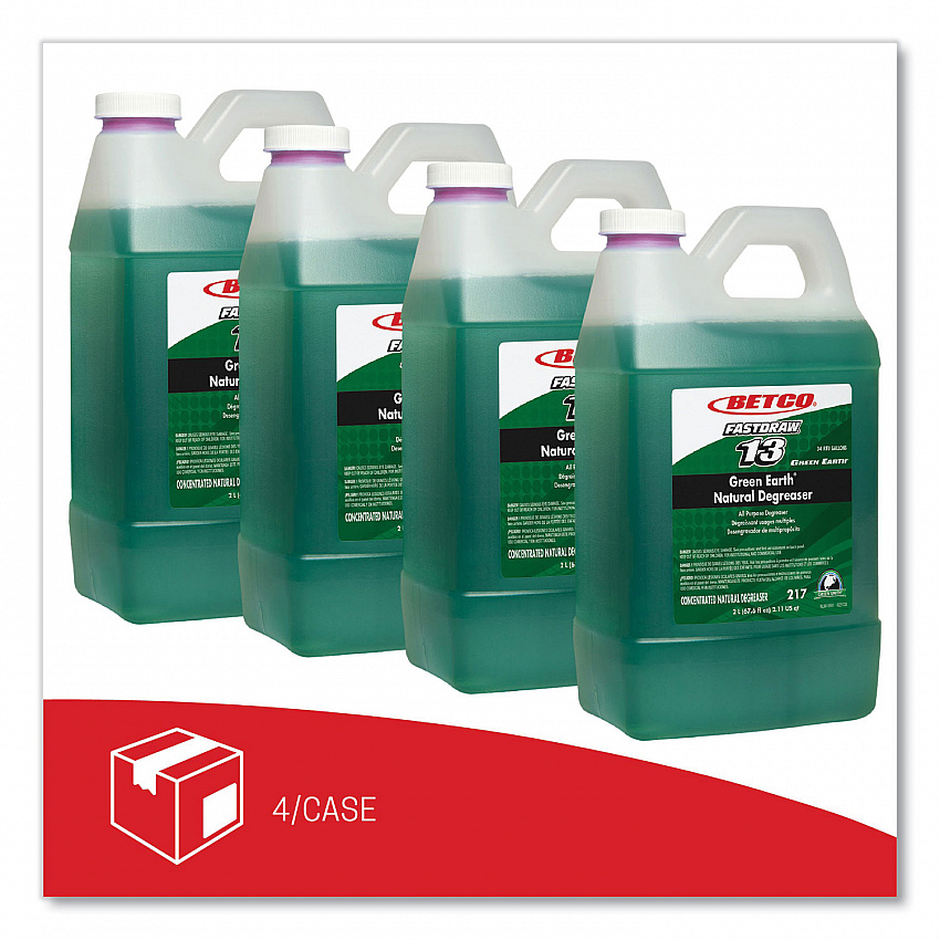 Green Earth Natural FastDraw Degreaser, 2 L Bottle, 4/Carton (2174700)