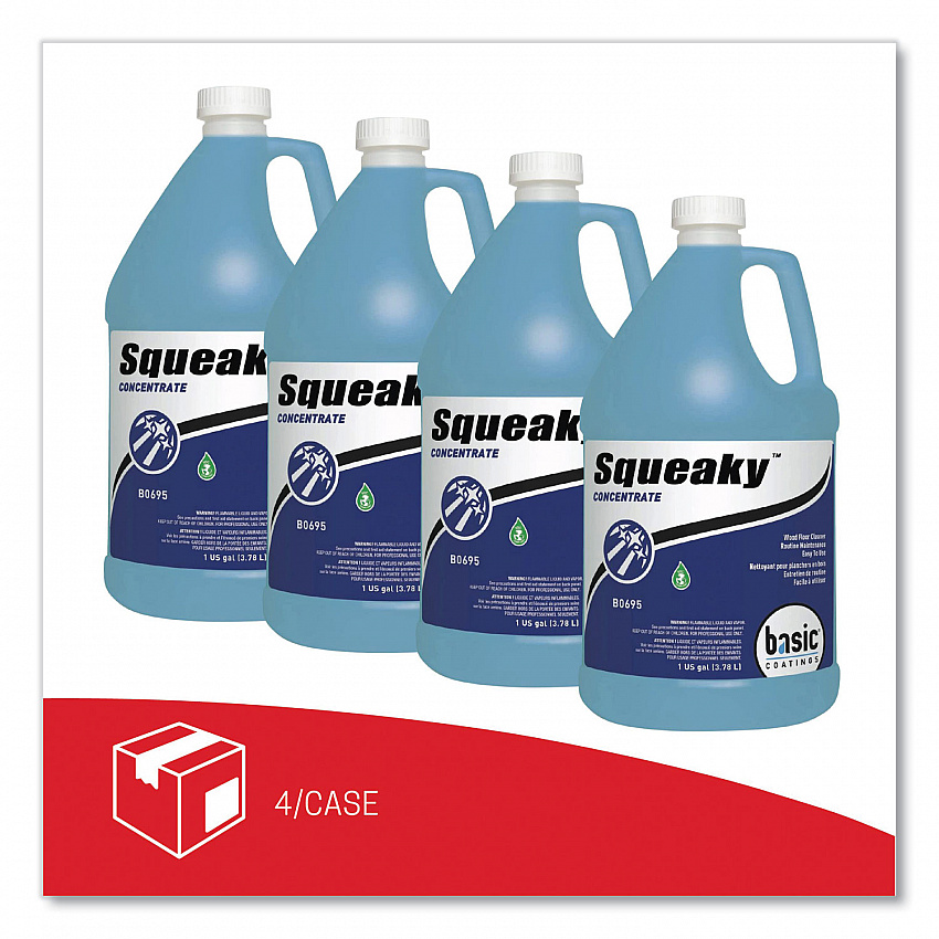 Squeaky Concentrate Floor Cleaner, 1 gal Bottle, 4/Carton (B06950412)