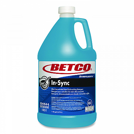 Symplicity In-Sync Premium Hand Dishwashing Detergent, Fresh Ozonic Scent, 1 gal Bottle, 4/Carton (18510400)