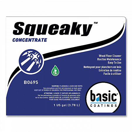 Squeaky Concentrate Floor Cleaner, 1 gal Bottle, 4/Carton (B06950412)