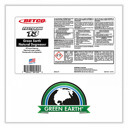 Green Earth Natural FastDraw Degreaser, 2 L Bottle, 4/Carton (2174700)