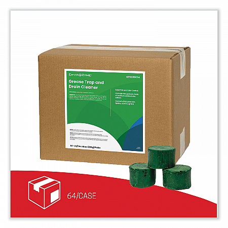 FOG Puck Large Grease Trap and Drain Cleaner, 8 oz, 64/Carton (Z320C1400)