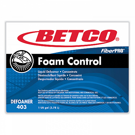 FiberPro Foam Control Liquid Defoamer, 1 gal Bottle, 4/Carton (4030400)