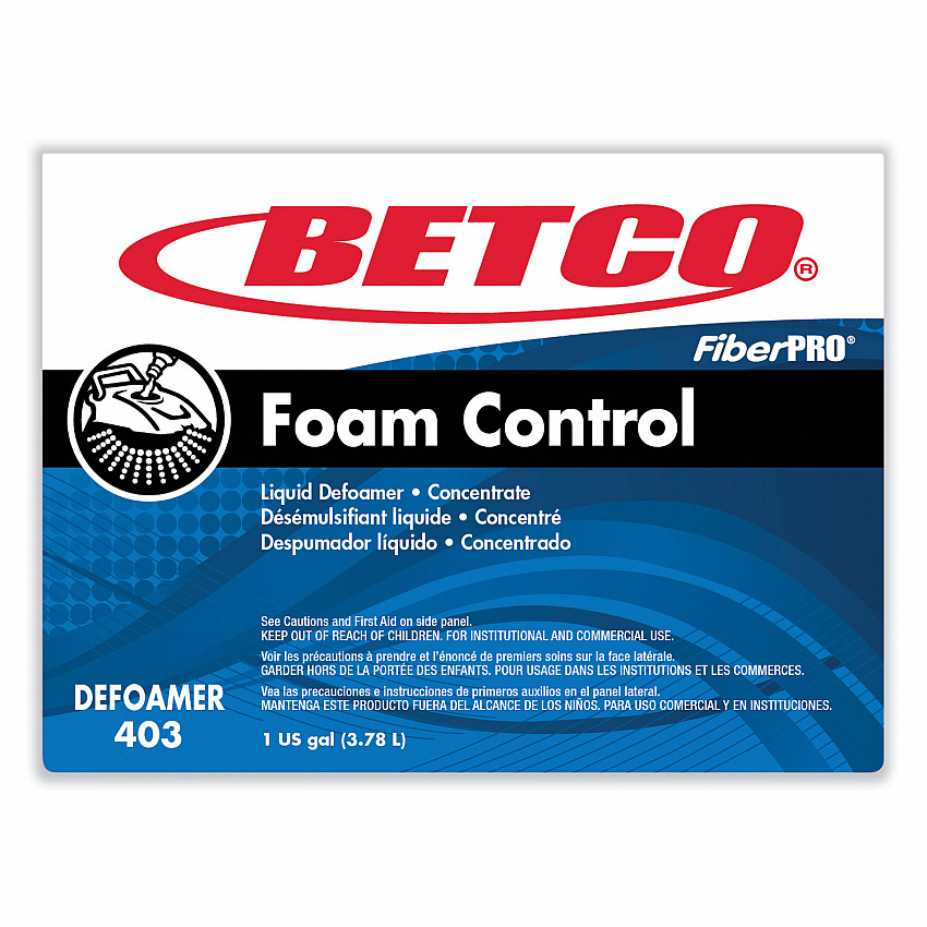 FiberPro Foam Control Liquid Defoamer, 1 gal Bottle, 4/Carton (4030400)