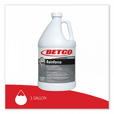 Reinforce Floor Cleaner and Protectant, Lemon Scent, 1 gal Bottle, 4/Carton (16830400)