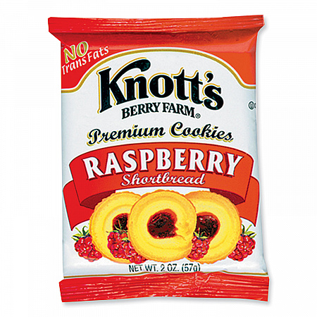 Premium Berry Jam Shortbread Cookies, Raspberry, 2 oz Pack, 36/Carton (59636)