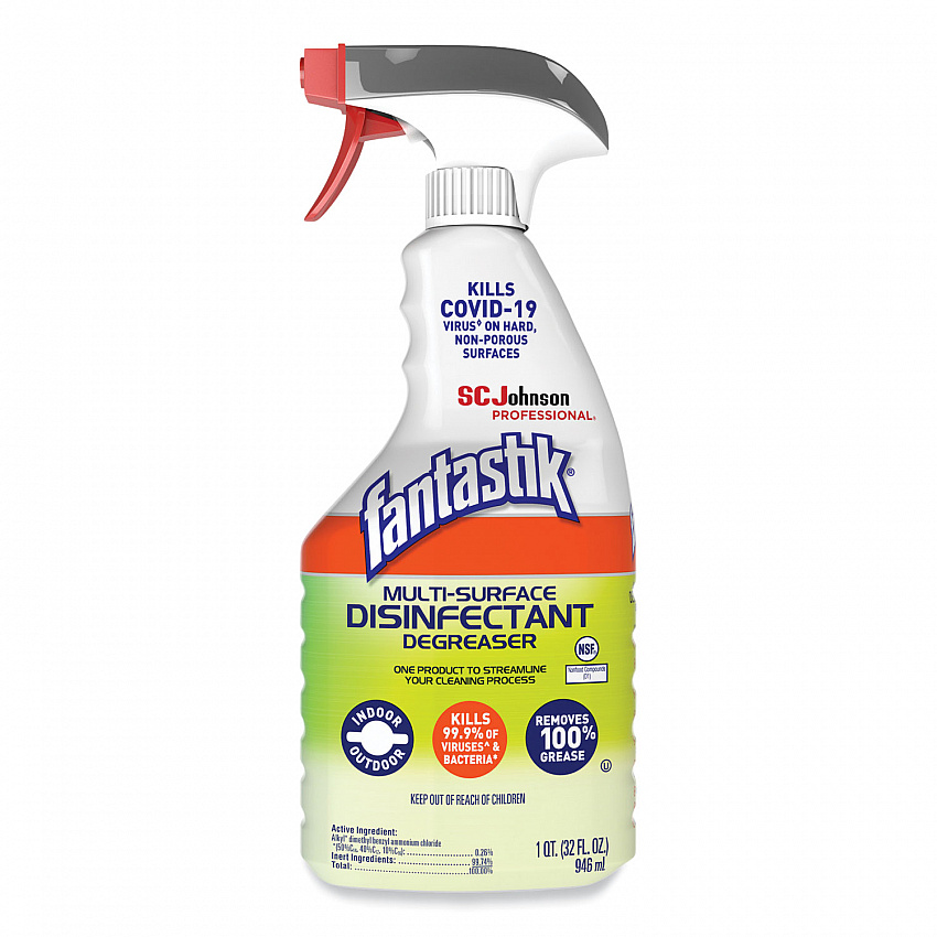 Multi-Surface Disinfectant Degreaser, Herbal Scent, 32 oz Spray Bottle, 8/Carton (311836)