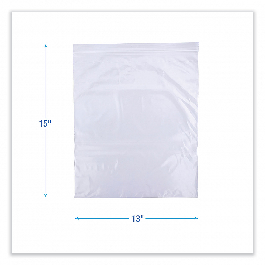 Reclosable Freezer Storage Bags, 2 gal, 13" x 15", Clear, 100/Box (2GALFZRBAG)