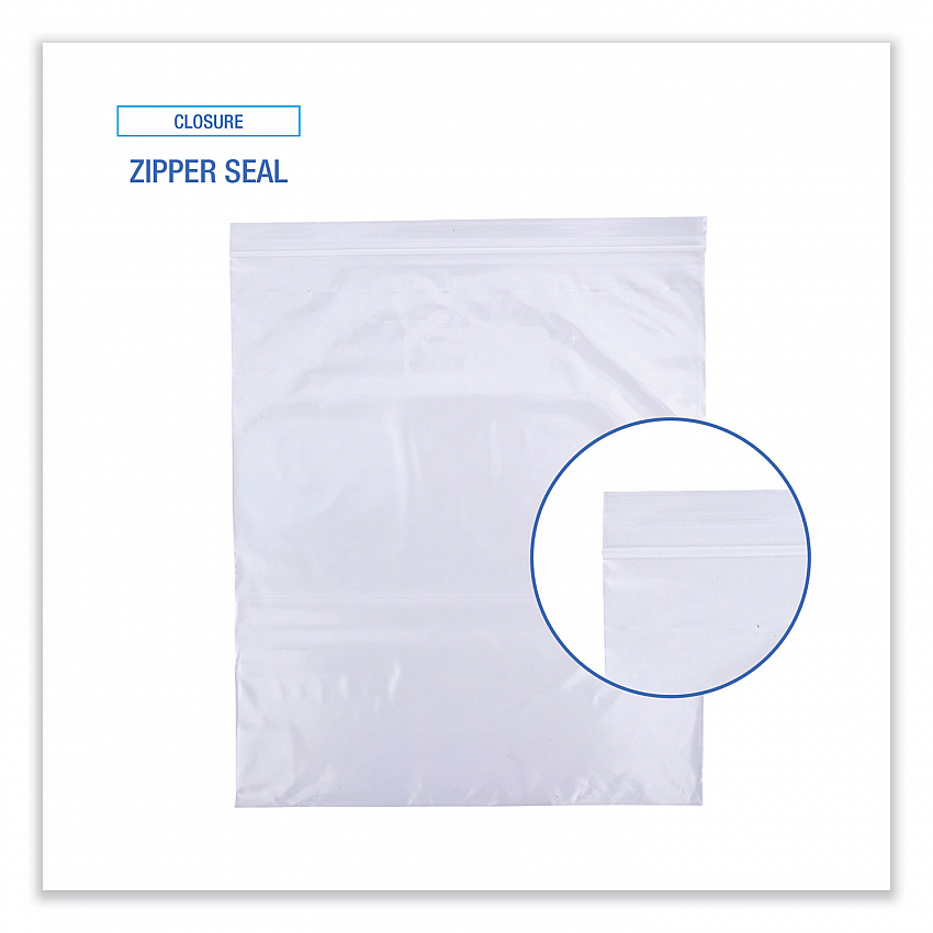 Reclosable Freezer Storage Bags, 2 gal, 13" x 15", Clear, 100/Box (2GALFZRBAG)