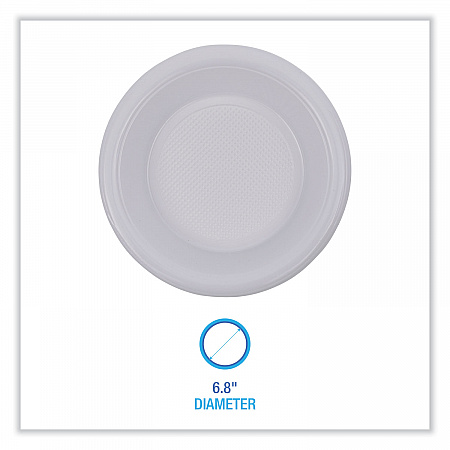 Hi-Impact Plastic Dinnerware, Bowl, 10 oz to 12 oz, White, 1,000/Carton (BOWLHIPS12WH)