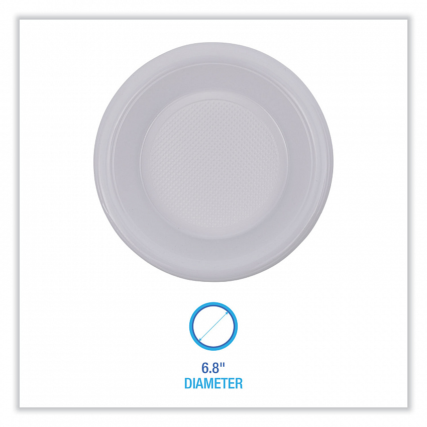 Hi-Impact Plastic Dinnerware, Bowl, 10 oz to 12 oz, White, 1,000/Carton (BOWLHIPS12WH)