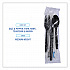 Six-Piece Cutlery Kit, Mediumweight, Fork/Knife/Napkin/Pepper/Salt/Spoon, Plastic, Black, 250/Carton (FKTNSMWPSBLA)