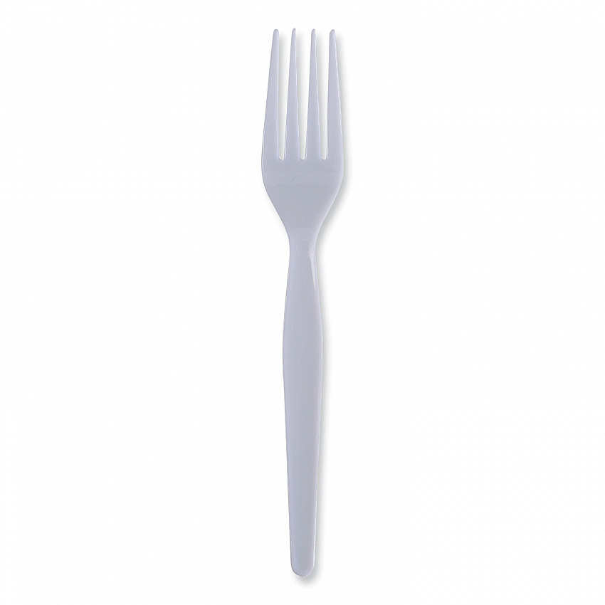 Heavyweight Polystyrene Cutlery, Fork, Plastic, White, 1,000/Carton (FORKHW)