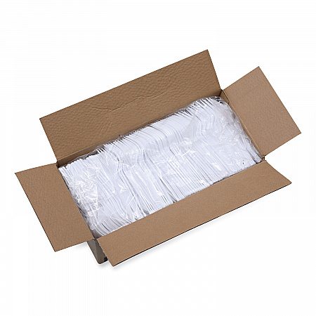 Heavyweight Polystyrene Cutlery, Fork, Plastic, White, 1,000/Carton (FORKHW)