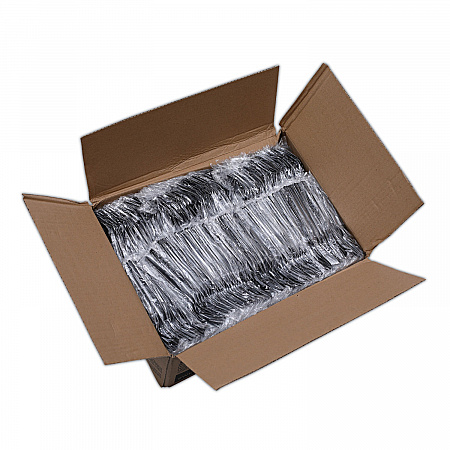 Heavyweight Wrapped Polystyrene Cutlery, Fork, Plastic, Black, 1,000/Carton (FORKHWPSBIW)