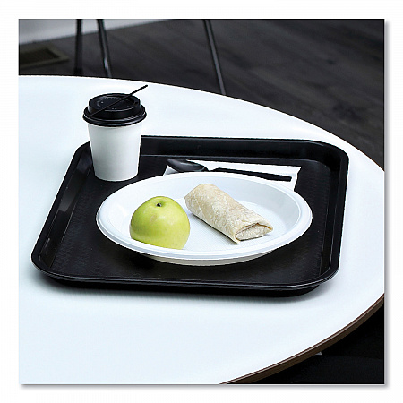 Hot Cup Lids, Fits 8 oz Hot Cup, Plastic, Black, 1,000/Carton (HOTBL8)