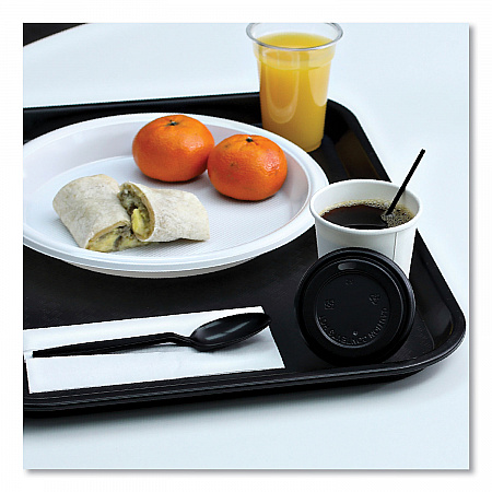 Hot Cup Lids, Fits 8 oz Hot Cup, Plastic, Black, 1,000/Carton (HOTBL8)