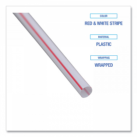 Wrapped Jumbo Straws, 7.75