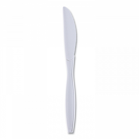 Heavyweight Wrapped Polypropylene Cutlery, Knife, Plastic, White, 1,000/Carton (KNIHWPPWIW)