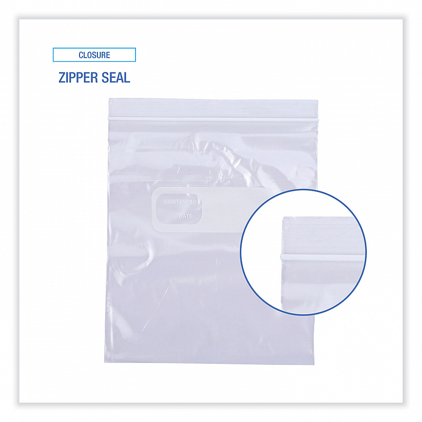 Reclosable Food Storage Bags, Quart, 7" x 8", Clear, 500/Box (QUARTBAG)